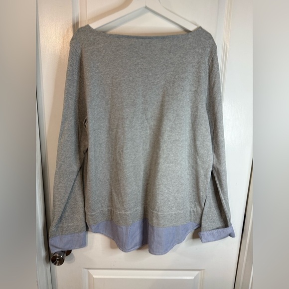 J. Crew Mercantile Women’s Boatneck Long Sleeve Tee with Woven Cuffs - Size XL - Picture 3 of 6